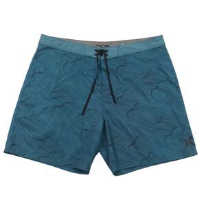 Hurley Board Shorts Mens 36 Green Lightweight Stripes Outdoor Beach Pool Travel